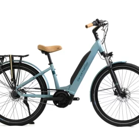 Image du vélo électrique Granville E-Absolute 24+ blue green, alliant un design captivant et des performances remarquables. Une combinaison parfaite de style, de puissance et de confort pour des déplacements urbains exceptionnels