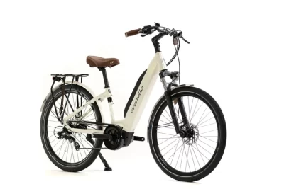 Image du vélo électrique Granville E-Absolute 35+ pearl ivory, alliant un design captivant et des performances remarquables. Une combinaison parfaite de style, de puissance et de confort pour des déplacements urbains exceptionnels