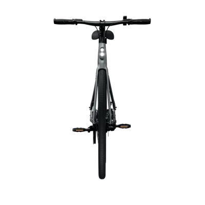 Vélo électrique Tenways CGO600 PRO avec moteur Mivice M070 de 250W, 3 niveaux d'assistance, autonomie de 100 km, poids de 16 kg, roues de 28 pouces. Disponible en gris. Phares et feu arrière intégrés. Bluetooth activé.